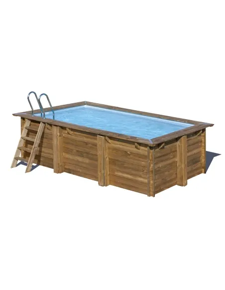 Wooden swimming pool Gre Sunbay Marbella 2 Rectangular 420x270x117