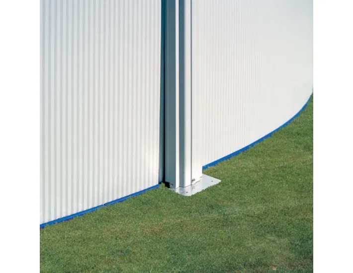 Swimming Pool Gre Fidji Circular Steel Sheet White