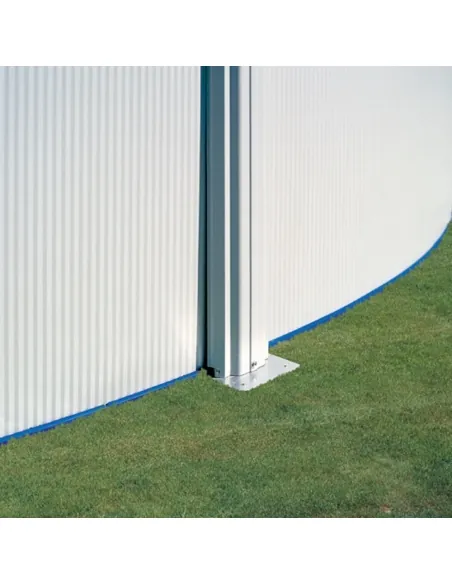 Swimming Pool Gre Fidji Circular Steel Sheet White