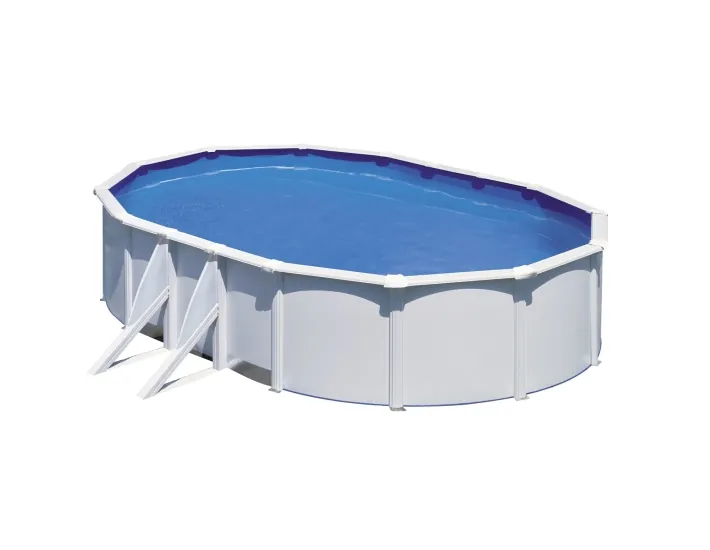 Swimming Pool Gre Fidji Oval Steel Sheet White