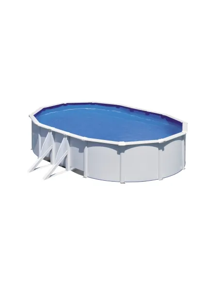 Swimming Pool Gre Fidji Oval Steel Sheet White