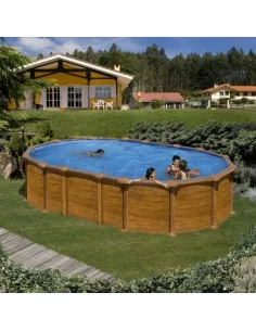Swimming Pool Gre Amazonia Oval Wood Imitation
