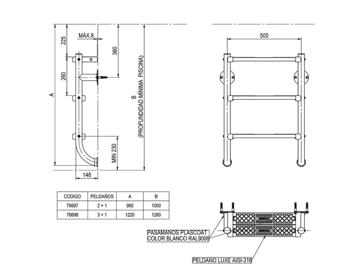 Plascoat AstralPool split ladder
