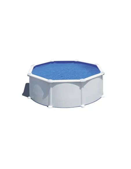 Detachable Swimming Pool Gre Atlantis Circular Steel Sheet White