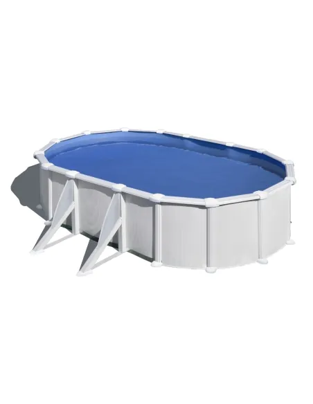 Detachable Swimming Pool Gre Atlantis Oval Steel Sheet White
