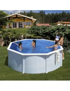 Swimming Pool Gre Bora Bora Circular Steel Sheet White
