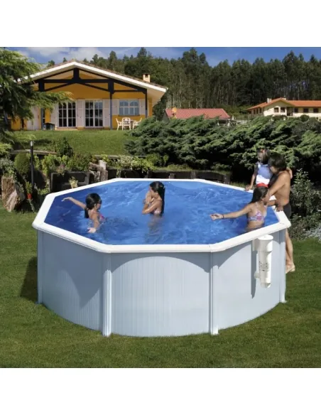 Swimming Pool Gre Bora Bora Circular Steel Sheet White
