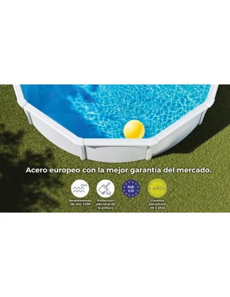 Swimming Pool Gre Bora Bora Circular Steel Sheet White