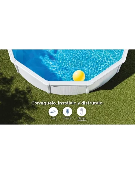Swimming Pool Gre Bora Bora Circular Steel Sheet White