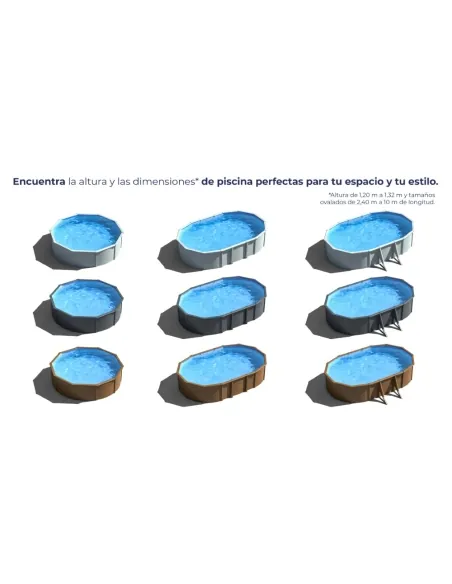 Swimming Pool Gre Bora Bora Circular Steel Sheet White