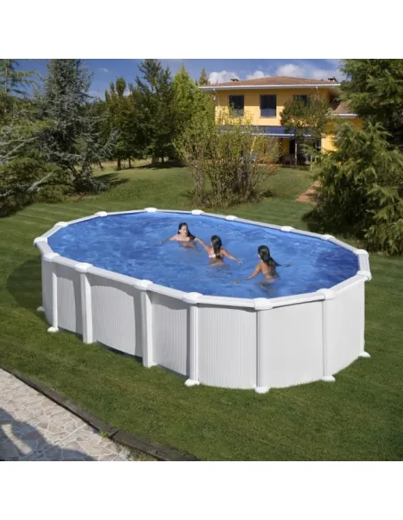 Swimming Pool Gre Haiti Oval Steel Sheet White
