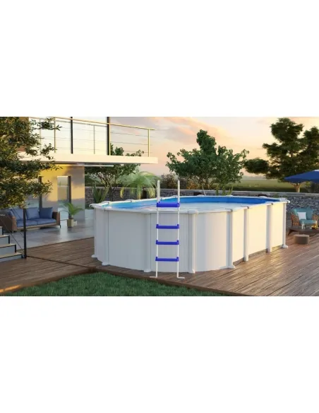 Swimming Pool Gre Haiti Oval Steel Sheet White