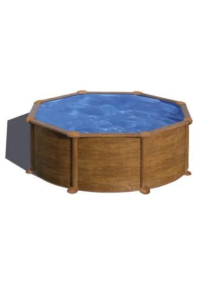 Detachable Swimming Pool Gre Mauritius Circular Wood Imitation