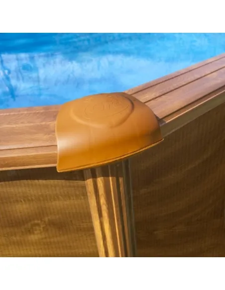 Detachable Swimming Pool Gre Mauritius Circular Wood Imitation